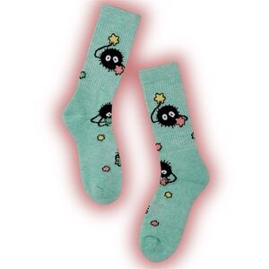 Studio Ghibli Spirited Away Soot Sprites Allover Print Crew Socks